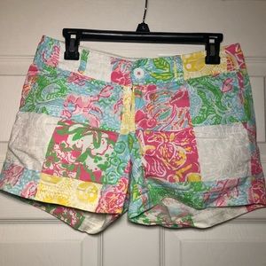 Lilly Pulitzer Callahan Shorts 0 Patchwork